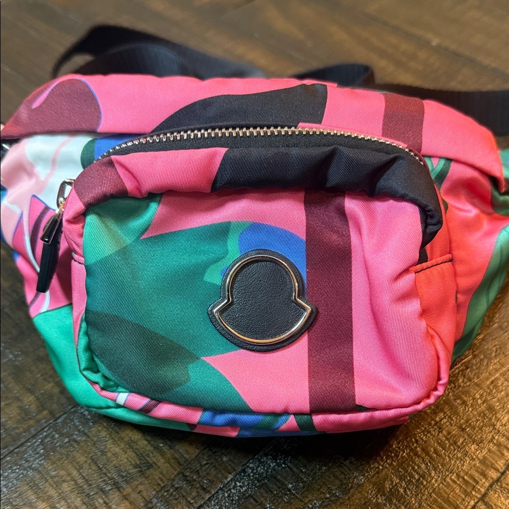 Moncler Felicie Borsa Tropical Print Belt Bag‎ Crossbody Fanny Pack Authentic - Picture 5 of 16